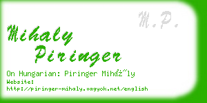 mihaly piringer business card